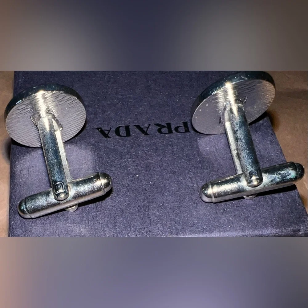 EUC Prada men’s cufflinks with box